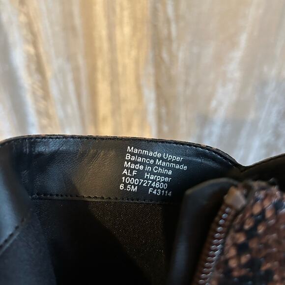 Alfani Harpper Kitten Heels Step n Flex Snakeskin Booties Brown Black Size 6.5 - Picture 5 of 7